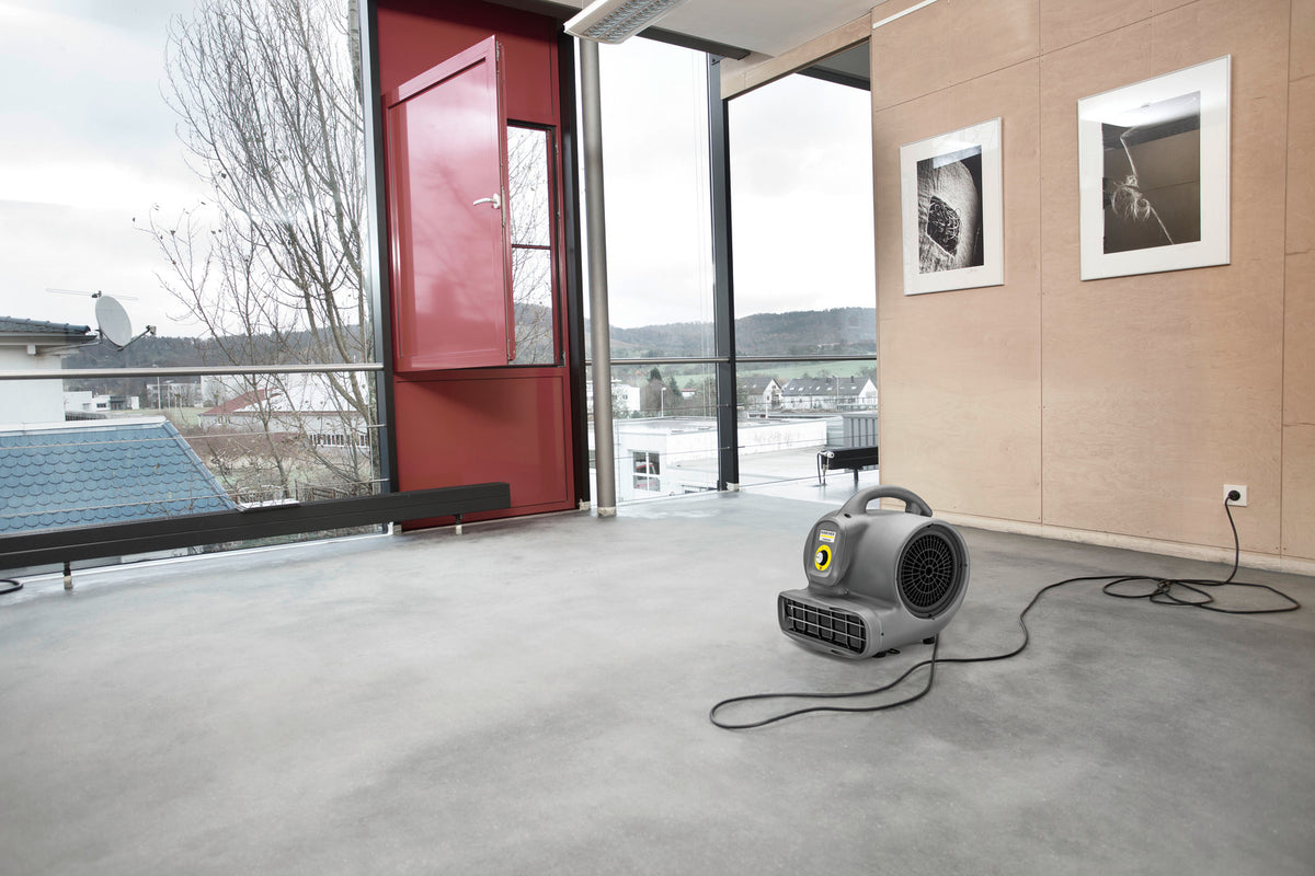 Karcher AB 45 Classic air blower drying a carpet
