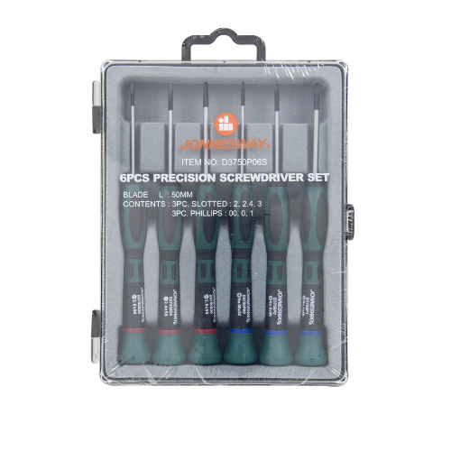 JONNESWAY 6PCS PRECISION SCREWDRIVER SET (L:50MM) D3750P06S