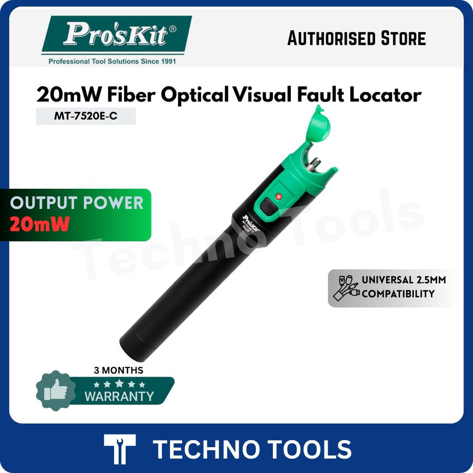PRO'SKIT MT-7520E-C 20mW Fiber Optical Visual Fault Locator 3 Months Warranty PRO'SKIT