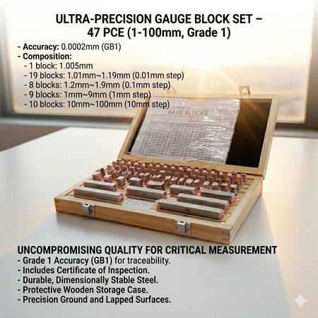 47 PCE Ultra-precision Gauge Block Set OB3385470 | 3 Months Warranty OEM