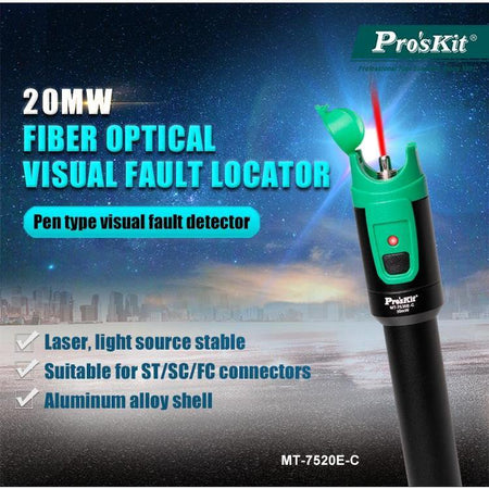 PRO'SKIT MT-7520E-C 20mW Fiber Optical Visual Fault Locator 3 Months Warranty PRO'SKIT