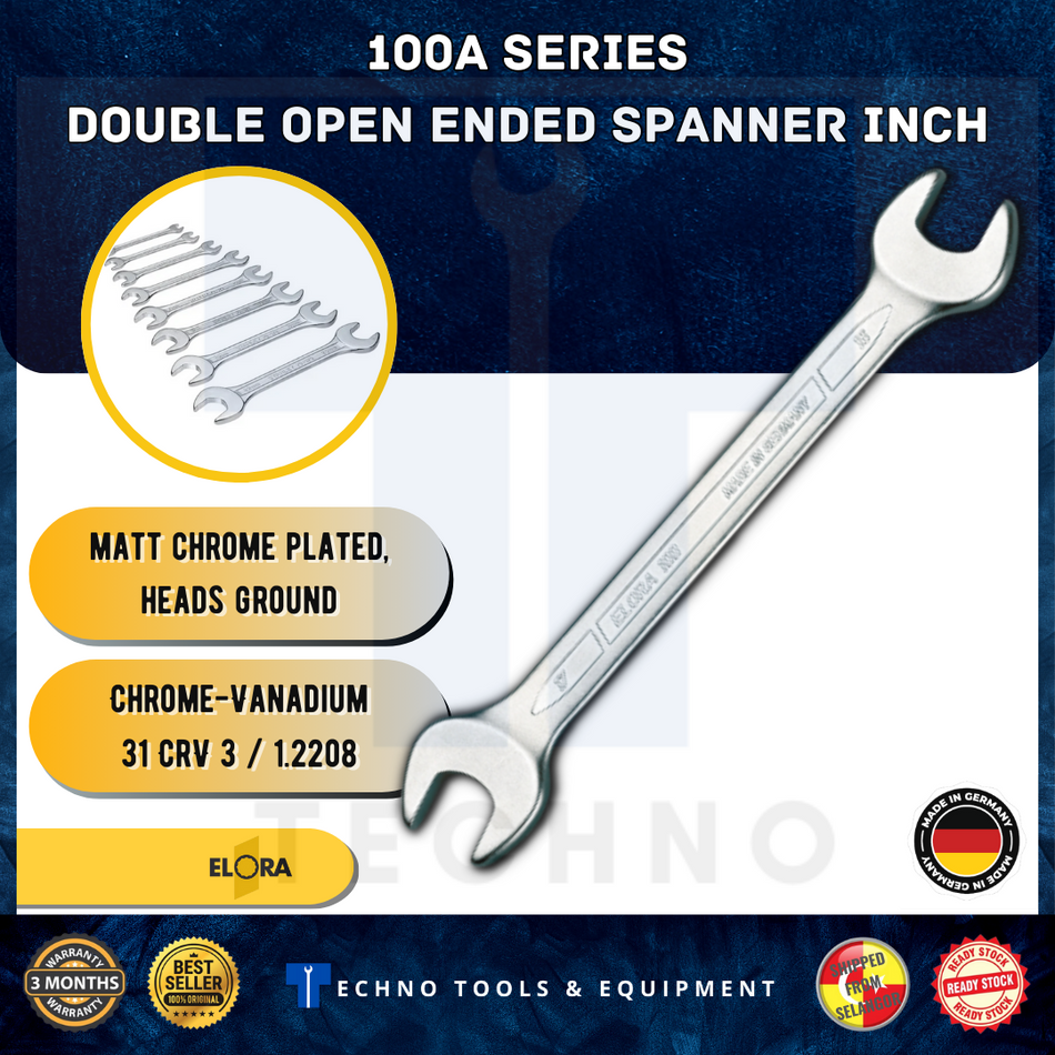 Elora 100A 1/4" - 2" Inch Double Open Ended Spanner