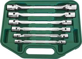 JONNESWAY 6PCS DOUBLE FLEXIBLE SOCKET WRENCH SET W43A106S