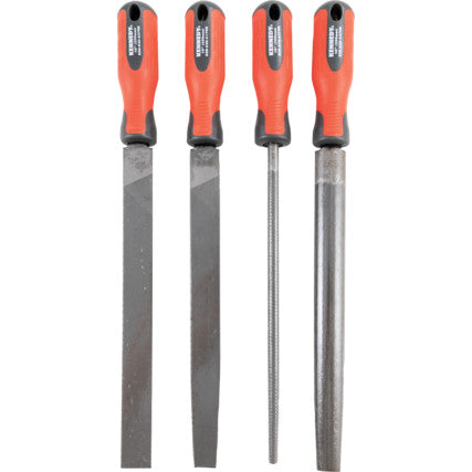 KENNEDY 6'' 8" 10" ENGINEER'S FILE SET WITH FITTED HANDLES-4PCE KEN0309740K KEN0309760K KEN0309780K KENNEDY