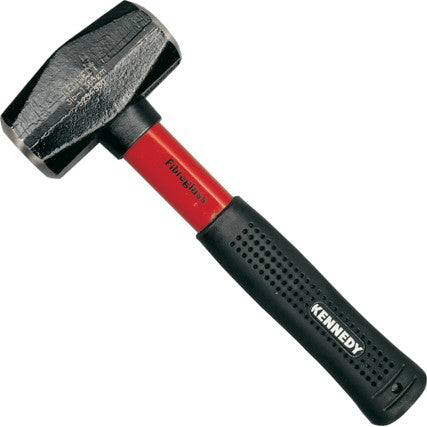 KENNEDY 3lb CLUB / LUMP HAMMER, FIBREGLASS HANDLE WITH RUBBER GRIP (KEN5255740K)