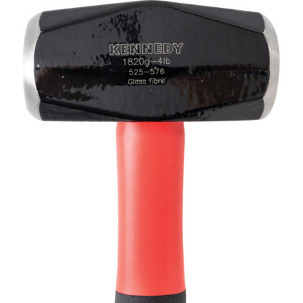 KENNEDY 4lb CLUB / LUMP HAMMER, FIBREGLASS HANDLE WITH RUBBER GRIP (KEN5255760K)
