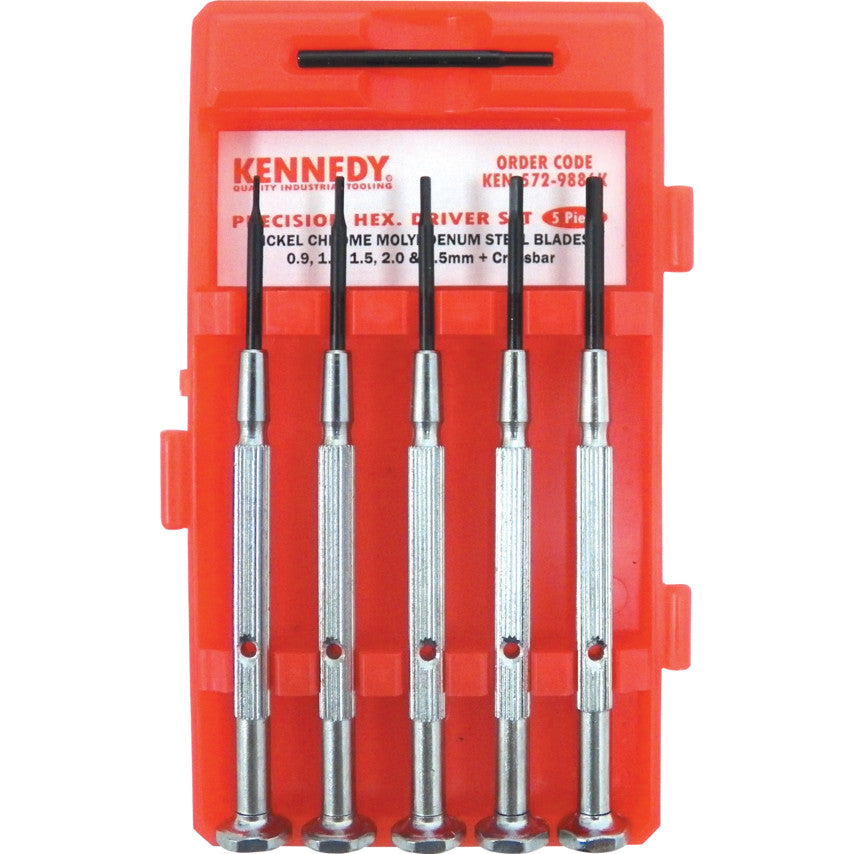 KENNEDY 5-PCE 0.9-2.5mm HEXAGON SCREWDRIVER SET KEN5729886K