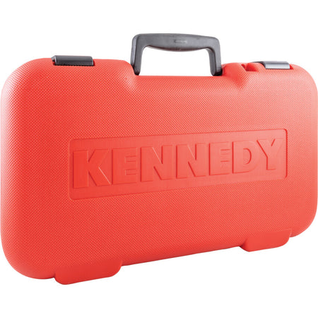 Kennedy KEN5827940K 1/2in socket set closed in red crack-resistant carry case