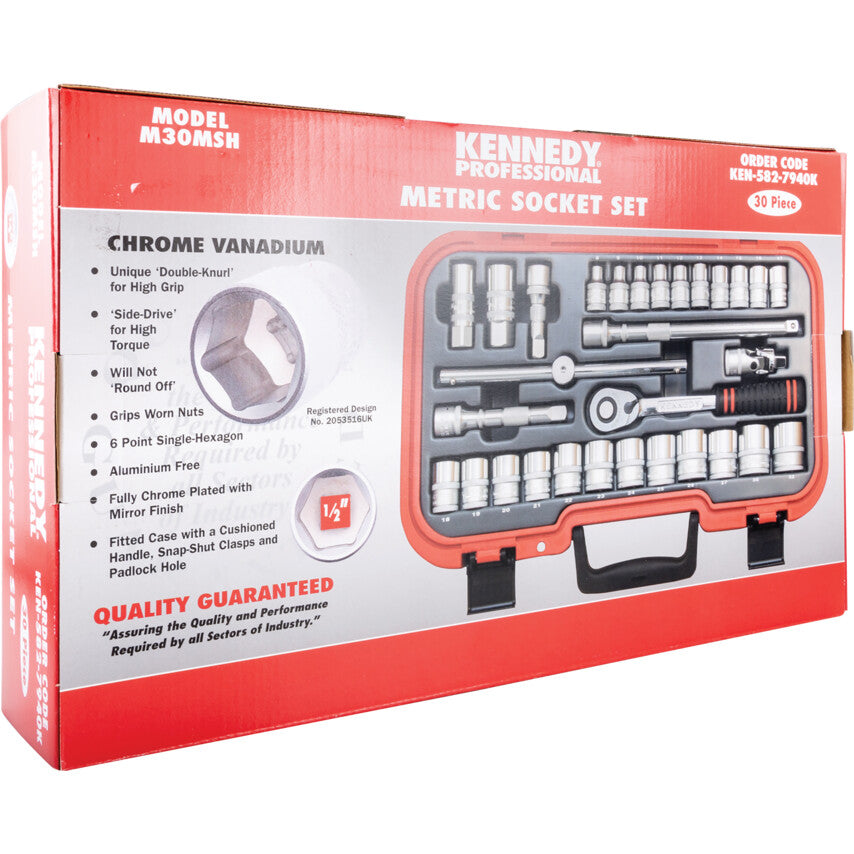 Kennedy KEN5827940K M30MSH metric socket set retail packaging