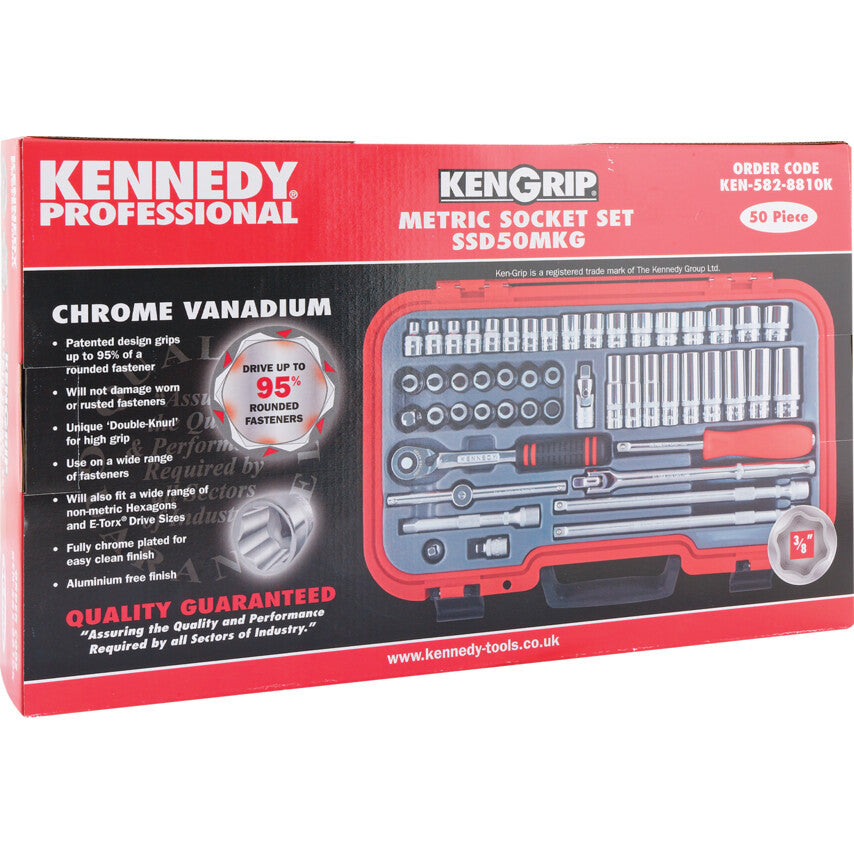 Kennedy Ken-Grip KEN5828810K 3/8in metric socket set retail packaging