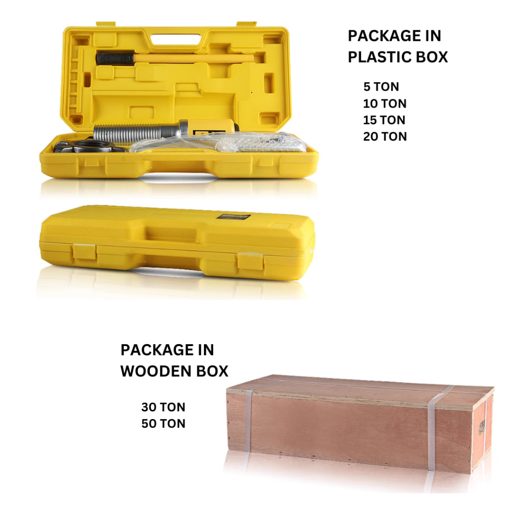 50 Ton Hydraulic Puller Set c/w Hand Pump Techno Tools & Equipment