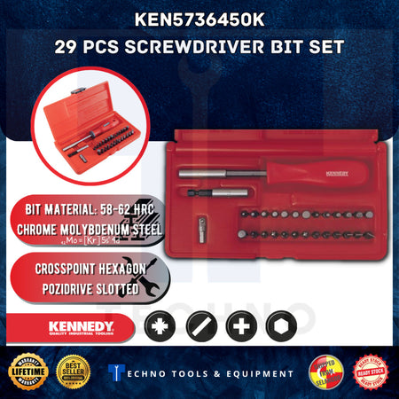 Kennedy Engineers Screwdriver Bit Set 29 Piece KEN5736450K KENNEDY