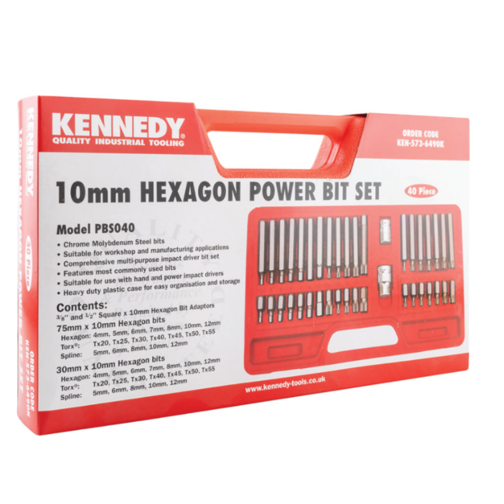 Kennedy Torx, Hex & Spline Impact Bit Set 40 Piece KEN5736490K KENNEDY