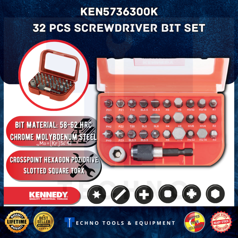 KENNEDY KEN5736300K 32 PCS Screwdriver Bit Set