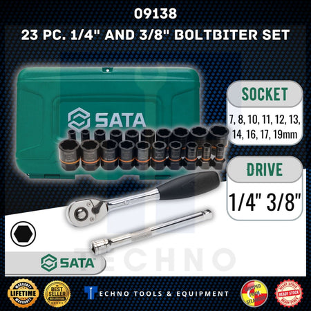 SATA 09138 23 PC. 1/4" and 3/8" BoltBiter Set | Lifetime Warranty SATA