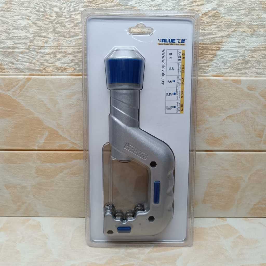 VALUE VTC-70 tube cutter big size(1/4-2-5/8)(6mm-70mm)tool alat potong paip tembaga airconditioner pipe cutter deburring Techno Tools & Equipment