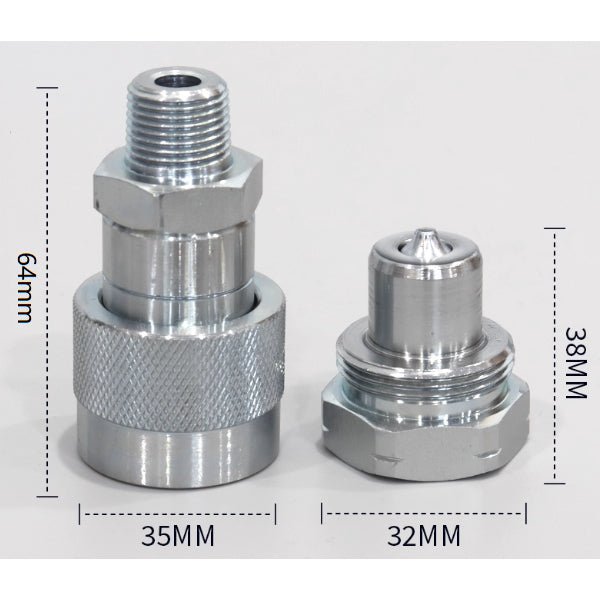 NPT 3/8" High Flow Coupler Hydraulic Coupling for Enerpac and Power Team | 3 Months Warranty