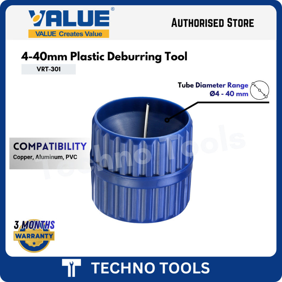VALUE VRT-301 4-40mm Plastic Deburring Tool | 3 Months Waranty VALUE