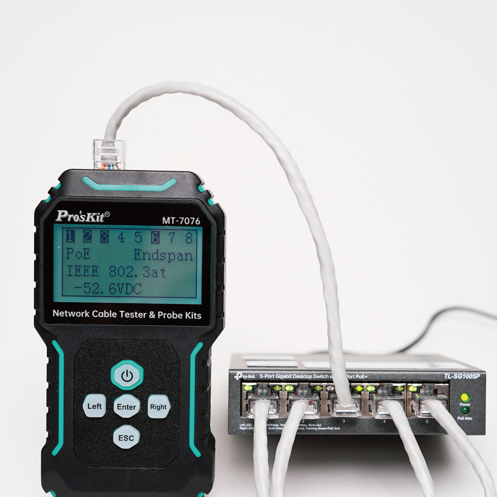 PRO'SKIT MT-7076 LCD Network Cable Tester & Probe Kit | 3 Months Warranty PRO'SKIT
