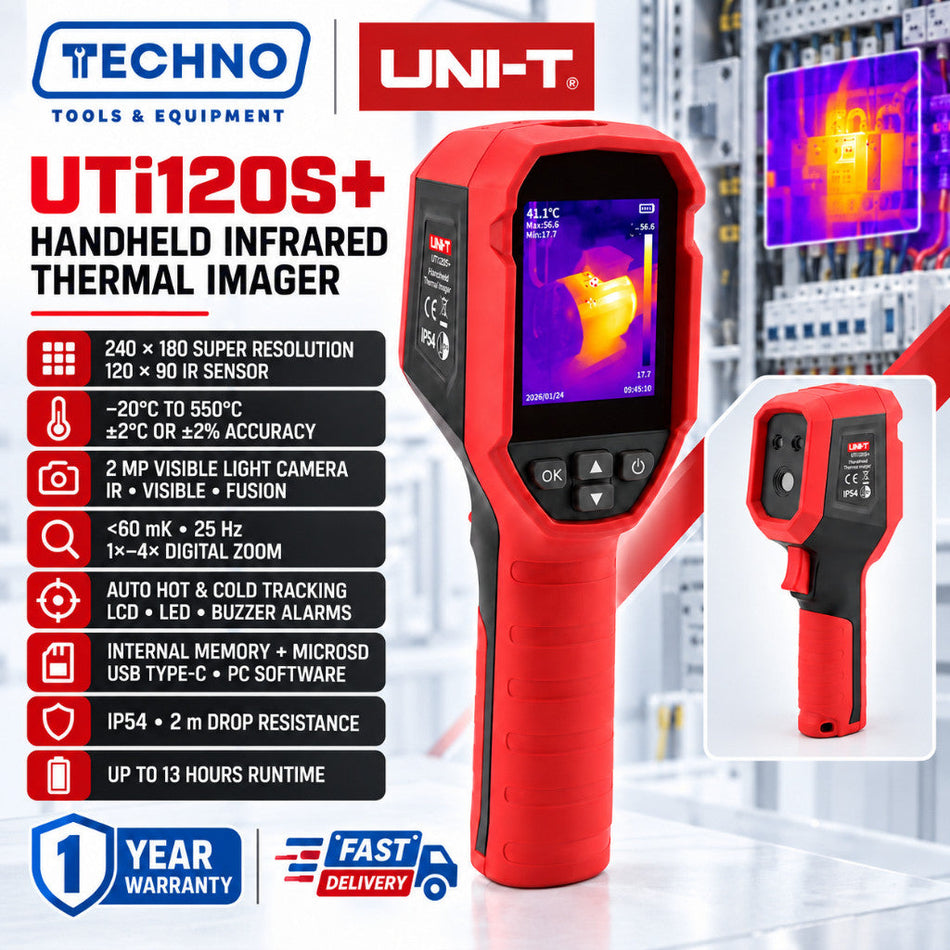 UNI‑T UTi120S+ Handheld Infrared Thermal Imager | 1 Year Warranty UNI‑T