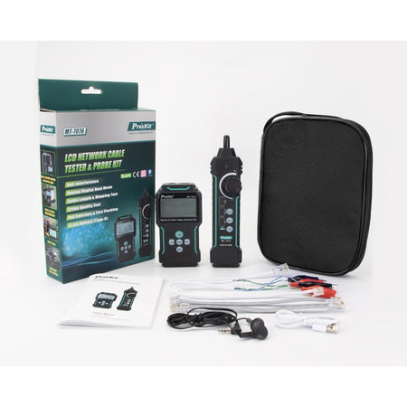 PRO'SKIT MT-7076 LCD Network Cable Tester & Probe Kit | 3 Months Warranty PRO'SKIT