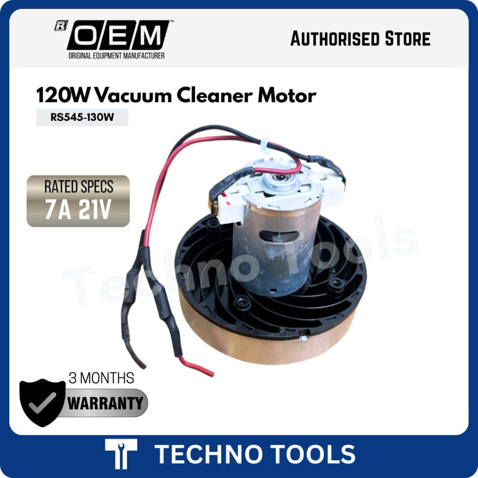 OEM RS545 120W Vacuum Cleaner Motor 21.6V | 130W | Adapts Han Mrs. VC806 / 812 Accessories | 3 Months Warranty