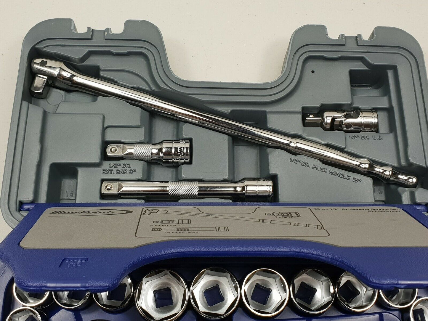 BluePoint BLPGSS1233, 33PC, 1/2 DR Socket Set (Imperial And Metric Siz