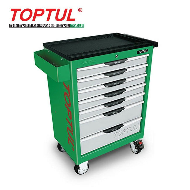 TOPTUL 7-Drawer Mobile Tool Trolley Pro-Line Series - Green TCAC0701