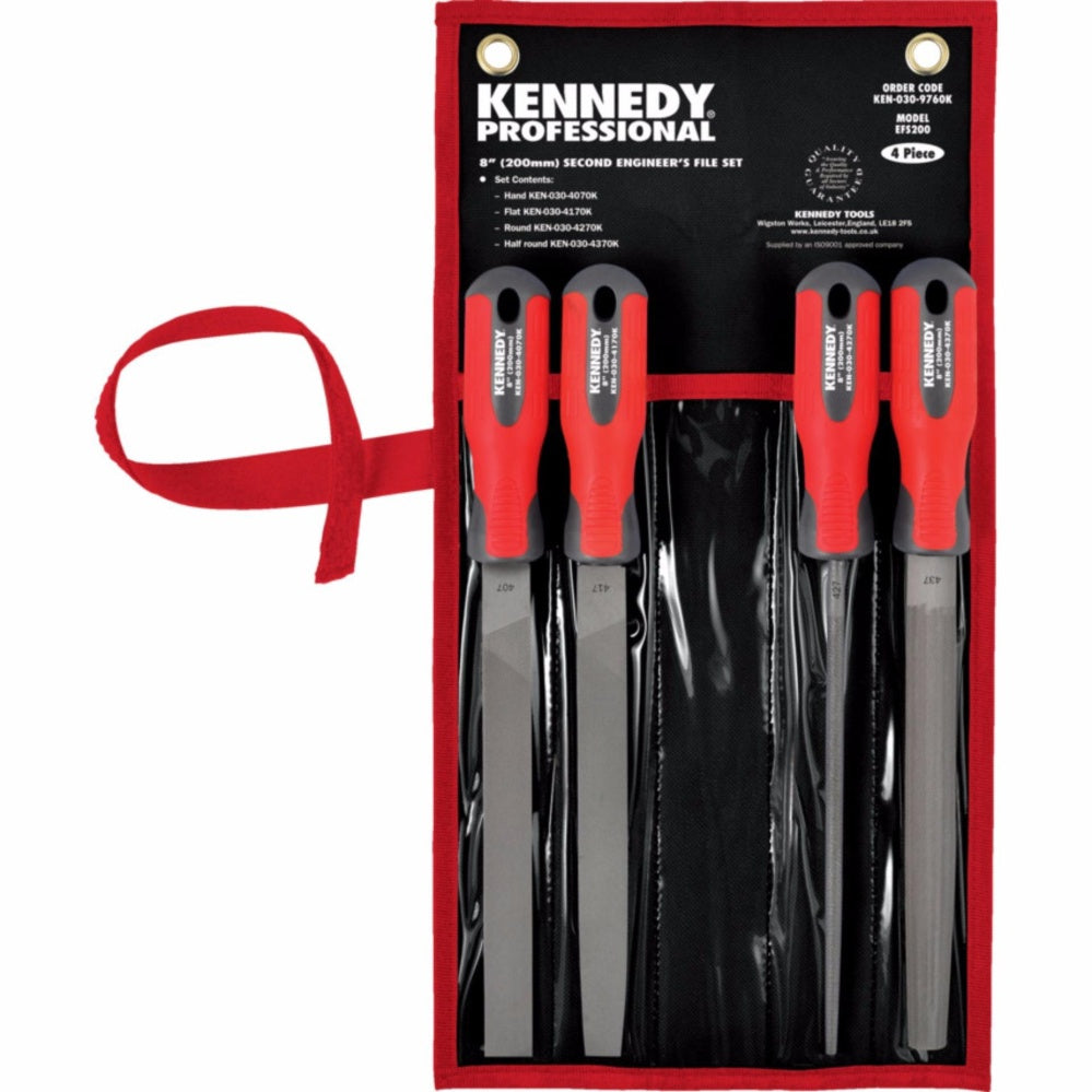 Kennedy Engineers File Set with Handles From 6in to 10in, 4 piece KENNEDY