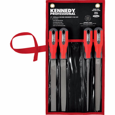 Kennedy Engineers File Set with Handles From 6in to 10in, 4 piece KENNEDY