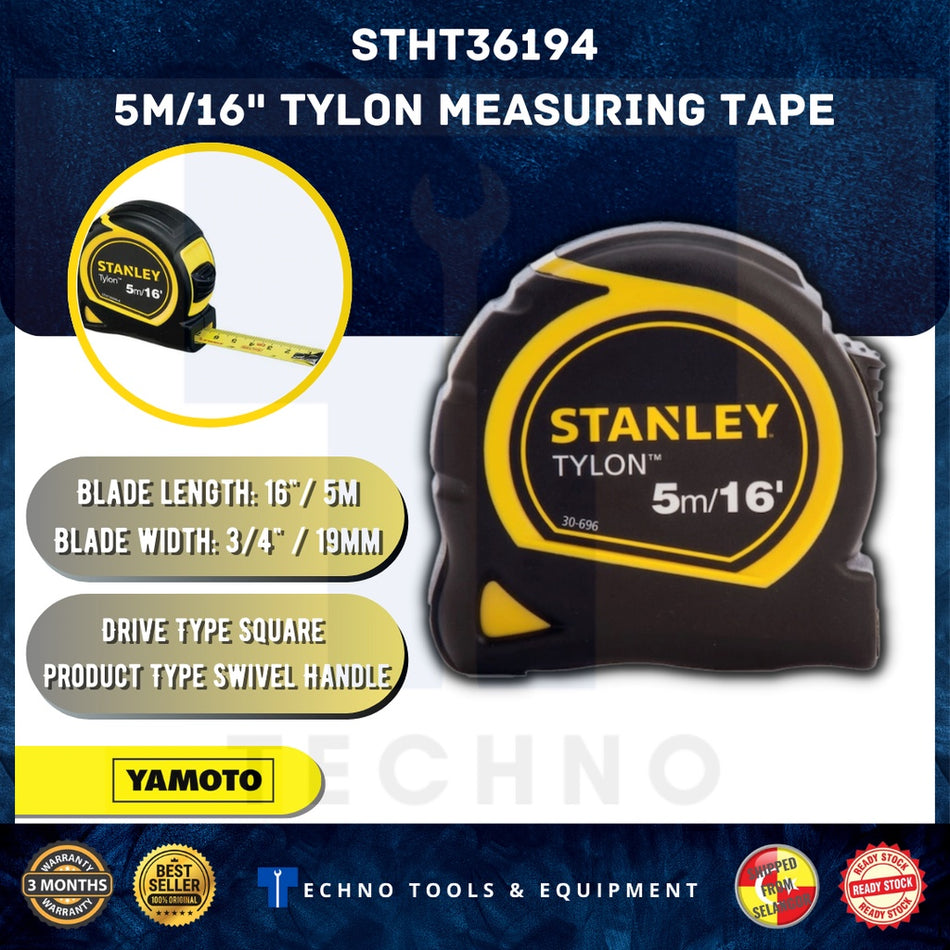 STANLEY STHT36194/36-194 5M TYLON MEASURING TAPE