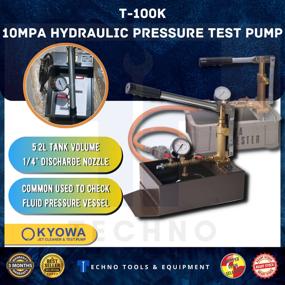KYOWA T-50K-P / T-100K Hydraulic Pressure Hand Test Pump (Made in Japan)