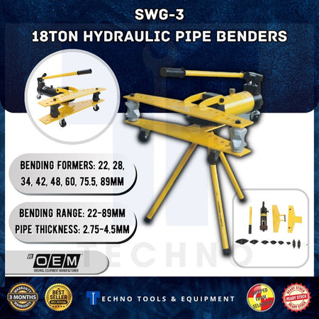 SWG-3 Hydraulic Pipe Bender Machine 1/2" - 3" Techno Tools & Equipment