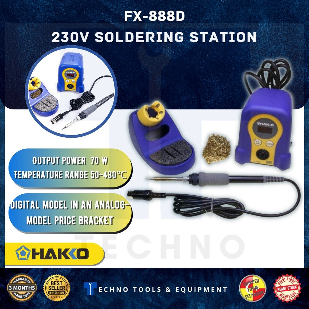 HAKKO FX-888D Digital Soldering Station FX888D - 100% Brand New & Original Techno Tools & Equipment