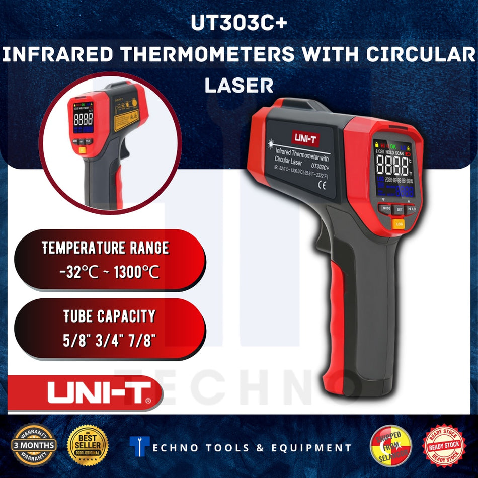 UNI-T UT303C+ Infrared Thermometers with Circular Laser