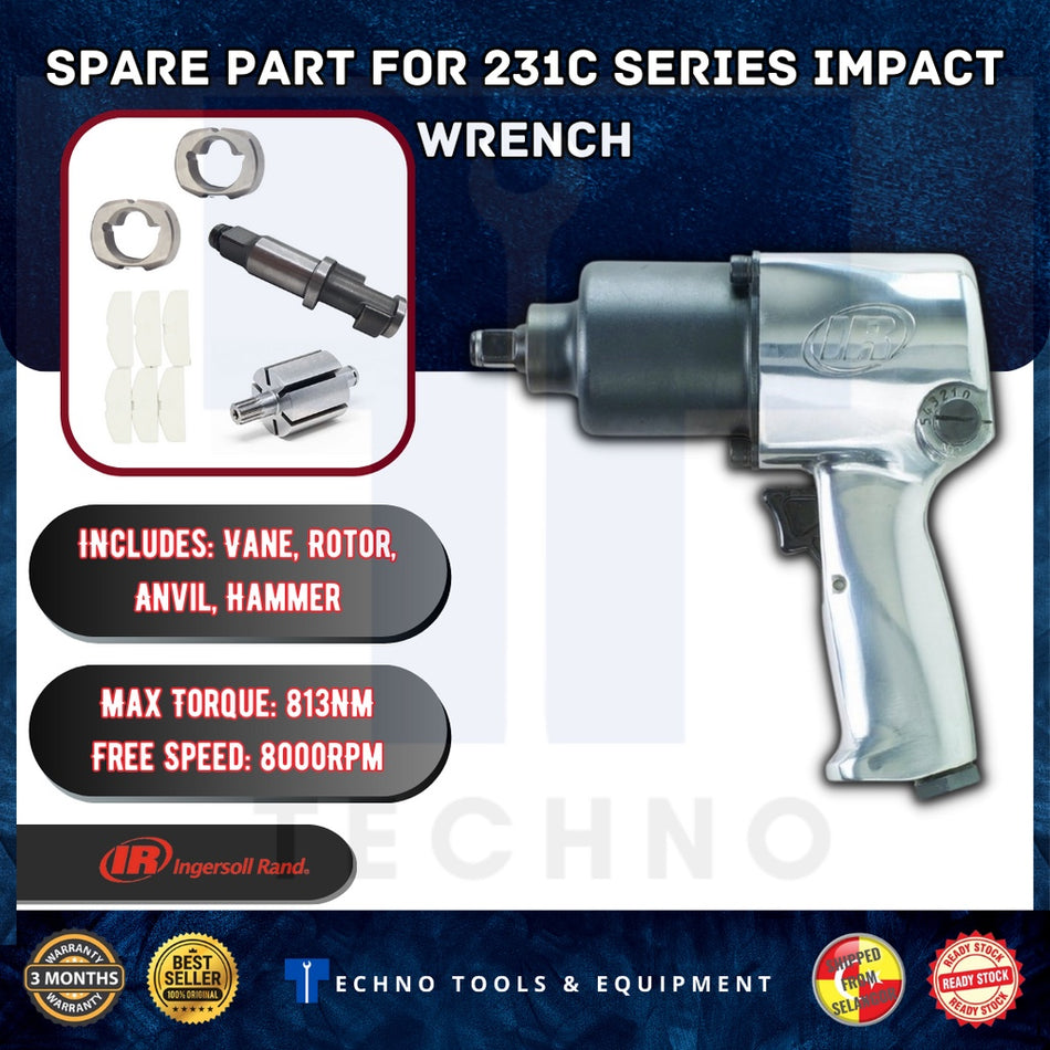 Spare Part for Ingersoll-Rand IR231c Impact Wrench 1/2" Dr, Anvil for Ingersoll Rand, IR Anvil.