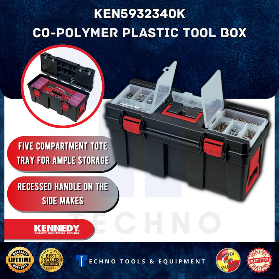KENNEDY KEN5932340K Co-Polymer Plastic Tool Box