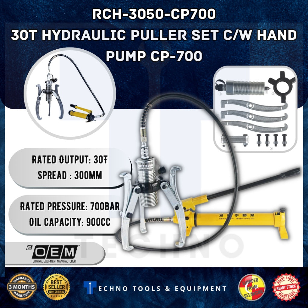 20Ton Hydraulic Puller Set c/w Hand Pump - 100% New & Orignal Techno Tools & Equipment
