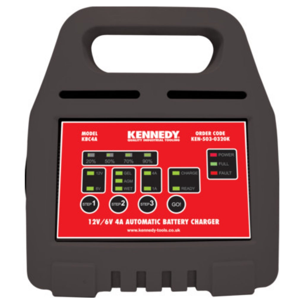 Kennedy Automatic Battery Charger 6/12V 4A KEN5030320K KENNEDY