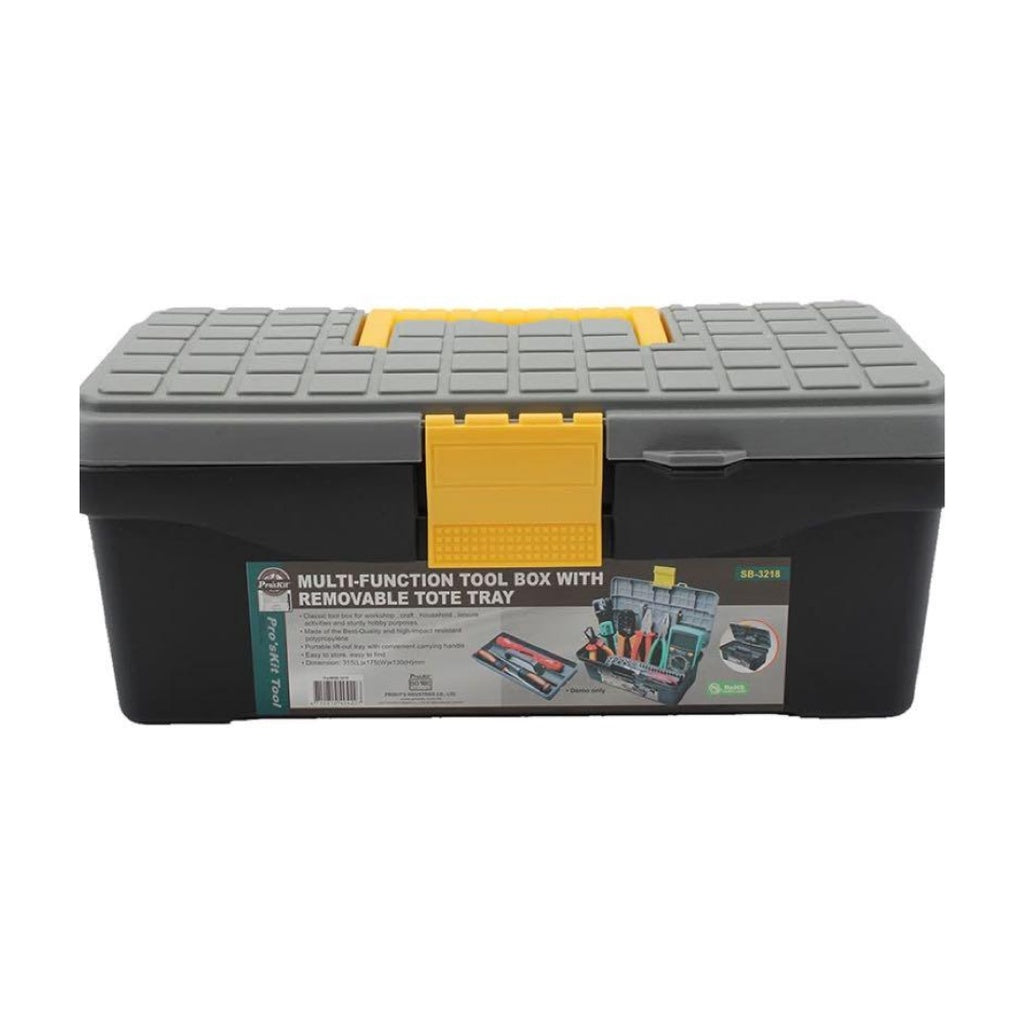 Pro'skit SB-3218 Multi-Function Tool Box With Removable Tote Tray