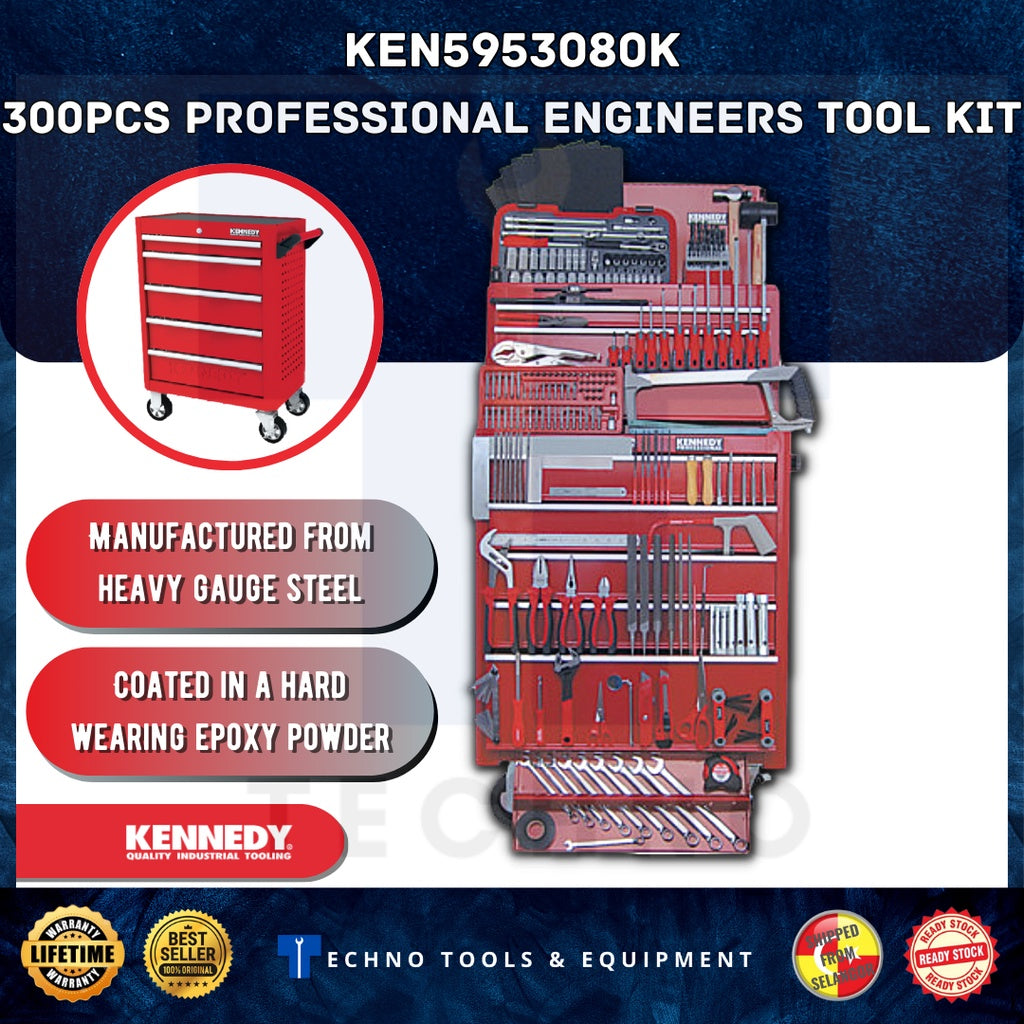 Engineering Tools Kit Composed KENNEDY KEN5953080K 300 Piece Professional Engineers Tool kit – Techno ...