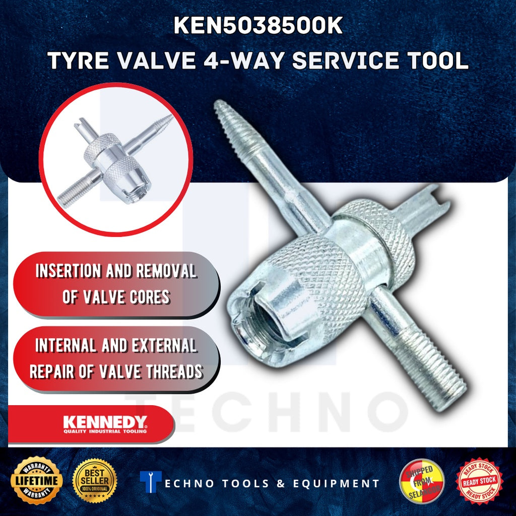 Kennedy 4-Way Tyre Valve Service Tool KEN5038500K KENNEDY