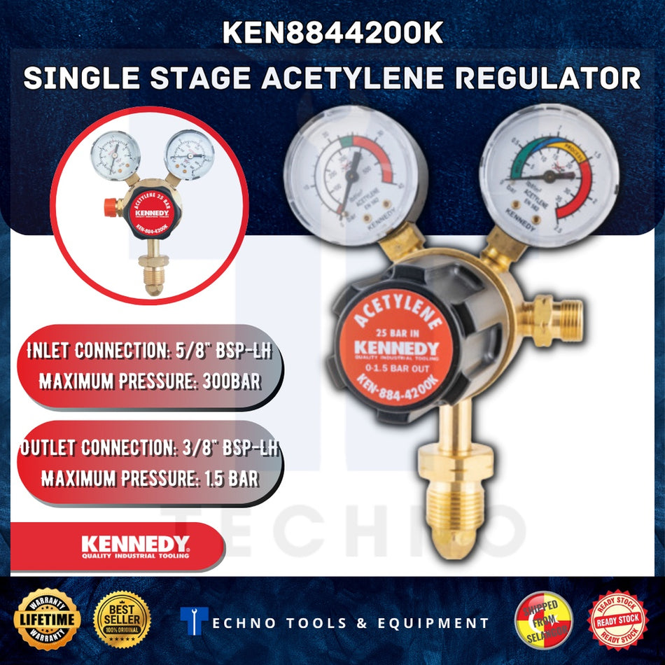 KENNEDY KEN8844200K Single Stage Acetylene Regulator