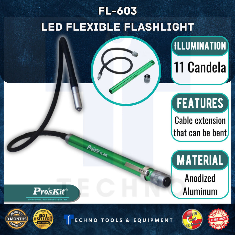 PRO'SKIT FL-603 Flexible LED Flashlight for Auto Repair Check