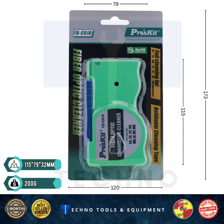 Pro'skit FB-C010 Fiber Optic Connector Cleaner PRO'SKIT