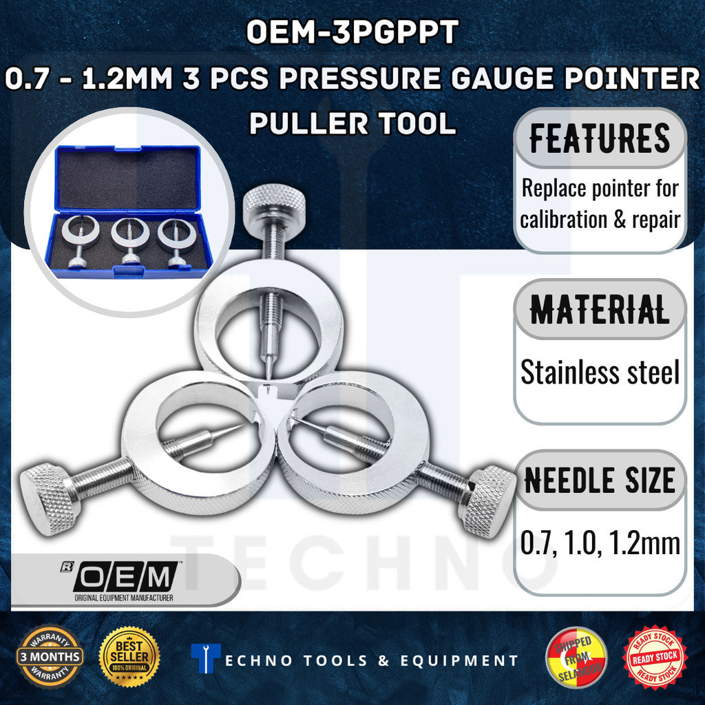 3PCS Pressure Gauge Pointer Puller, Remover, Extractor Tool Φ0.7, 1, 1