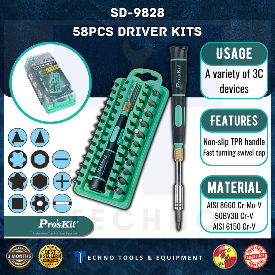 Pro'sKit SD-9828 58pcs Driver Kits - Taiwan