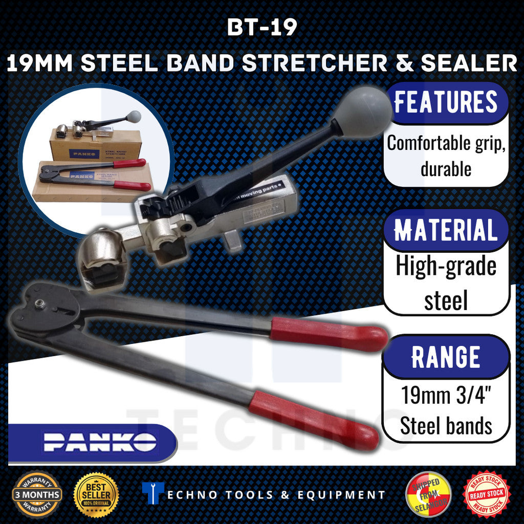 PANKO BT-19 19mm Steel Band Stretcher & Sealer Tool Set Techno Tools & Equipment