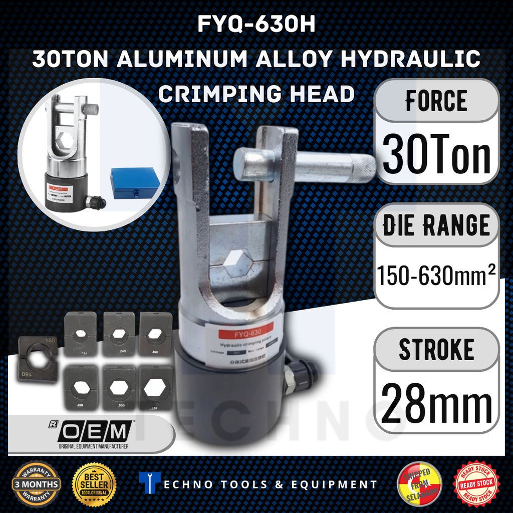 HYDRAULIC CRIMPING TOOL C/W HAND PUMP (FYQ-630H + CP700) Techno Tools & Equipment