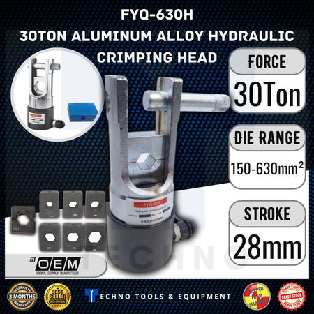 HYDRAULIC CRIMPING TOOL C/W HAND PUMP (FYQ-630H + CP700) Techno Tools & Equipment